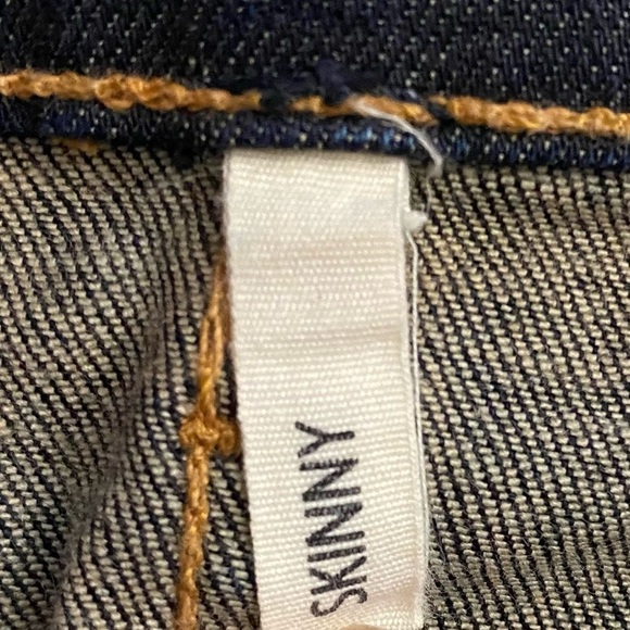 Rag & Bone Mid Rise Skinny Jean Harrow Dark Blue Wash 24 - Picture 4 of 16